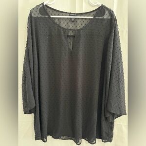 Torrid Black Sheer Blouse
